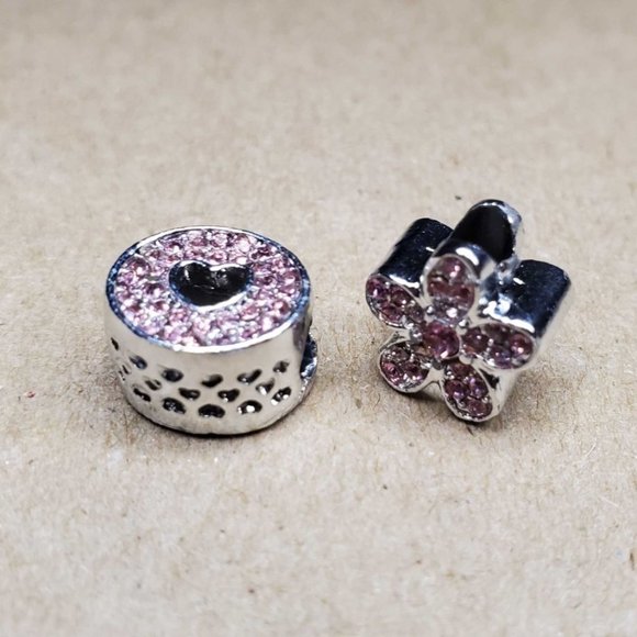 Set of 6 Charms: Minnie Mouse Ears - Silver Plated - Create Your Own Bracelet - Picture 4 of 5